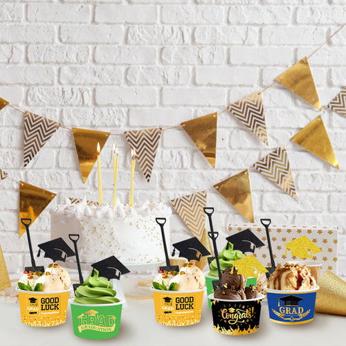 24Pcs Graduation Party Ice Cream Cups