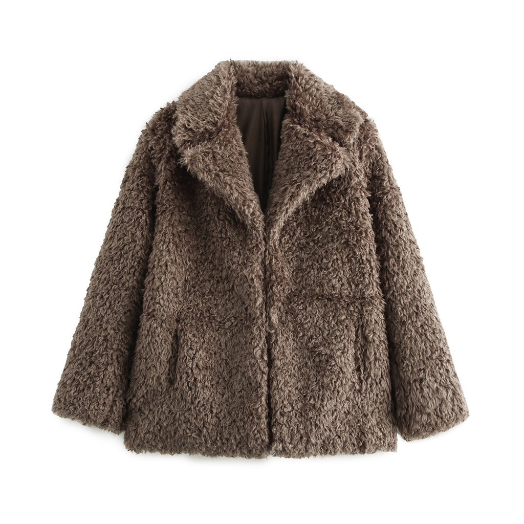 European And American Style Women's Clothing 25 Winter New Fashion Fur Warm Coat
