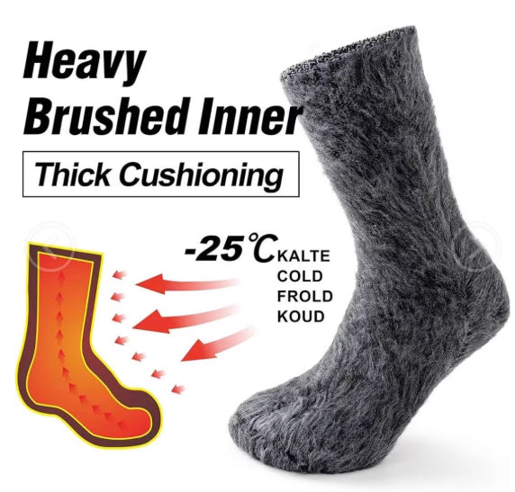 Two Pairs Of Unisex Winter Thermal Socks For Warmth And Cold Protection